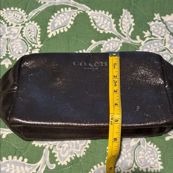 Coach Shimmering Metallic Gray Makeup Pouch - Picture 10 of 10